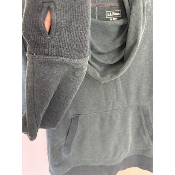 LL Bean Womens Cozy Pullover Cowl Neck Sweatshirt Long Sleeve Kangaroo Pocket -M - Picture 5 of 6